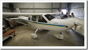 Grant's ultralight Jabiru plane