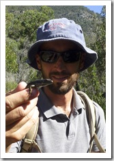 Sam and an Eastern Water Skink