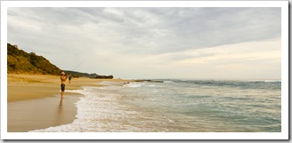 Chris and Sam fishing at Johanna Beach