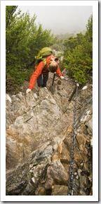 Climbing the chains to Marions Lookout