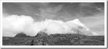 Cradle Mountain in the clouds