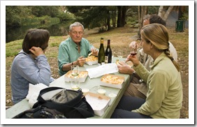 Greg, Mike, Carol and Lisa dining in Fern Glade