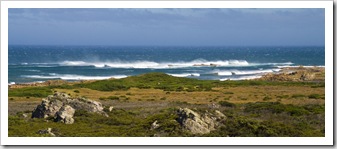 The powerful seas near Arthur River