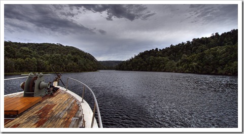 Cruising the Pieman River on Arcadia II