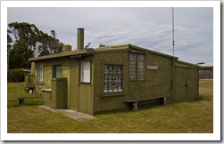 Shacks in the settlement at the mouth of the Pieman River