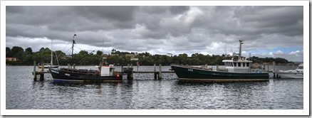 Fishing boats in Strahan