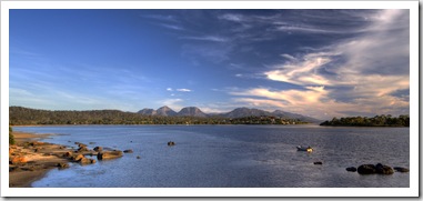 Freycinet National Park's The Hazards from our campground in Coles Bay