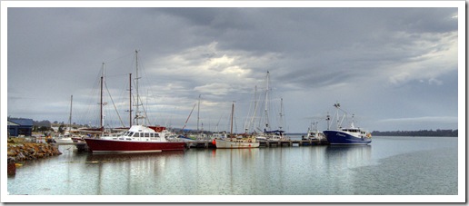 Boats in the harbour at Saint Helens