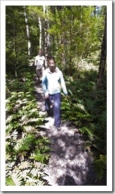 Lisa and Greg on the hiking trail to Ralphs Falls