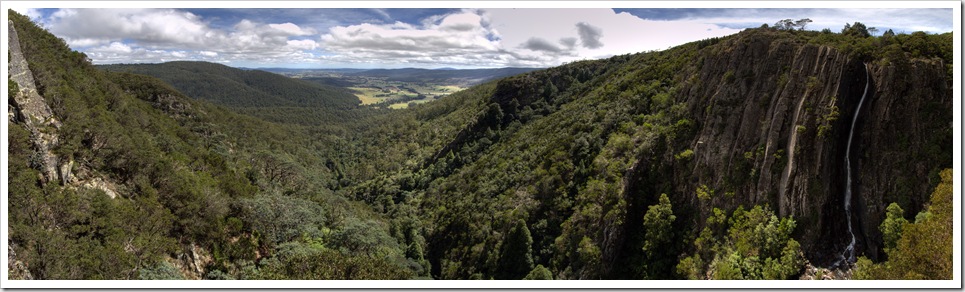 A panoramic of the view from Ralphs Falls