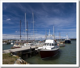 Boats in the harbour at Saint Helens