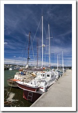 Boats in the harbour at Saint Helens