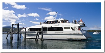 Our ferry for our tour around Port Arthur's harbour