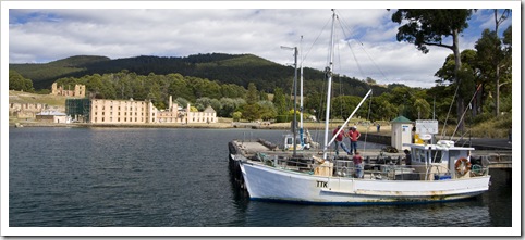 Crayfishing boats docked at Port Arthur
