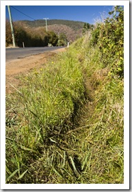 The boggy ditch that almost had The Tank on its side