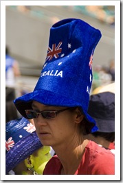 Spectators at the Twenty20 cricket at Bellerive Oval