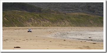 Greg and Carol on the beach at Cloudy Bay