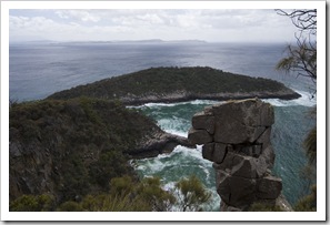 View of Penguin Island on the Fluted Cape hike