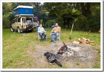 Lisa and Sam camping near Mount Worth State Park