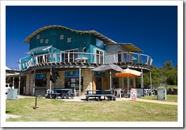 The fish and chip shop on the beach at Lakes Entrance