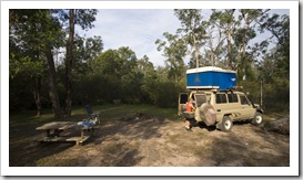 Our campsite at Raymond Falls