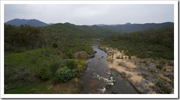 The mighty Snowy River passing under McKillops Bridge