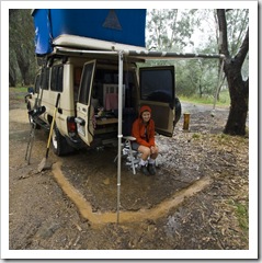 Camping in the rain near Milawa