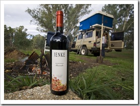 Camping on the banks of the Murray River in Rutherglen