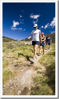 Abi, Lisa and Will on the Dead Horse Gap hiking trail