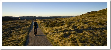 Lisa walking from Eagles Nest to Mount Kosciuszko