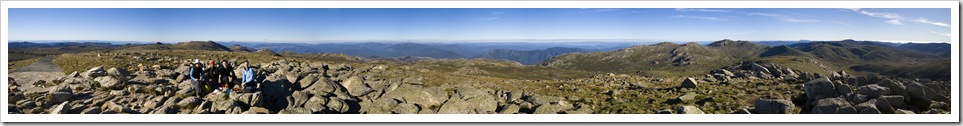 The view from the top of Australia at the peak of Mount Kosciuszko