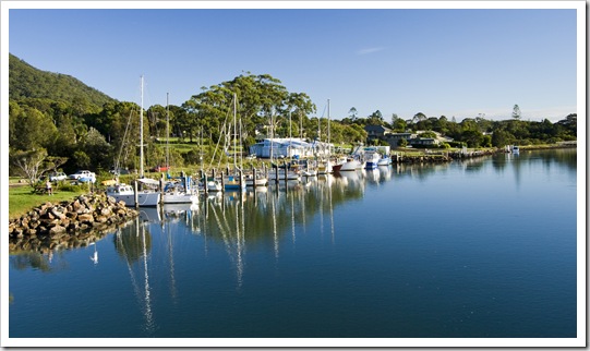 Boats in the Camden Haven River near Diamond Head