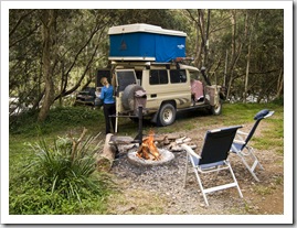 Camping at Platypus Flat in Nymboi Binderay National Park