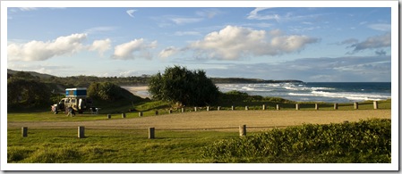 Our campsite at Lake Arragan in Yuraygir National Park