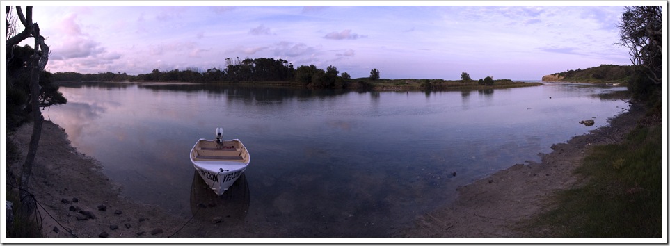 Late afternoon sun from the campsite at Congo