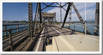 Crossing the bridge at Narooma