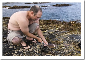 Jarrid cleaning another Leatherjacket 