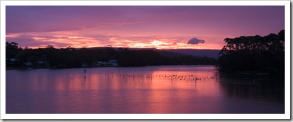 Electric sunset at Lake Conjola 