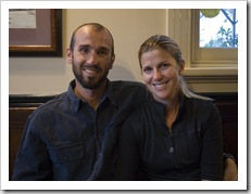 Sam and Lisa at the Old City Bank pub in Katoomba