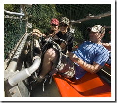 Lisa, Jarrid and Jacque on the Scenic Railway