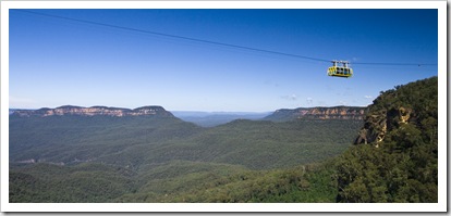 The cable car in Scenic World in Katoomba