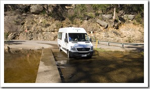 The Goose Shack's first water crossing