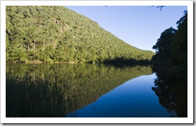 Our swimming spot in the Nepean River near the Euroka campground