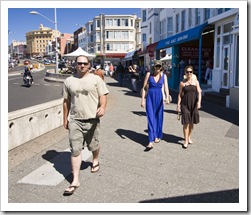 Jarrid, Jacque and Lisa cruising the esplanade at Bondi