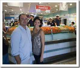 Jarrid and Jacque at the Sydney Fish Market