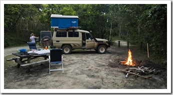 Camping in the dunes at Hat Head National Park