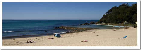 One of the many picturesque beaches around Forster