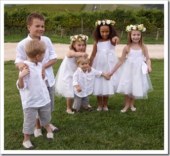 The kids before the wedding