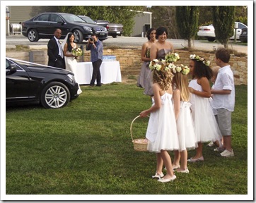 The bride arrives