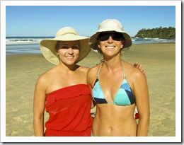 Cheryl and Lisa at Coolum Beach